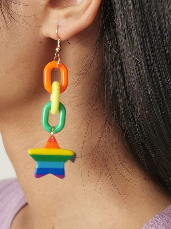 Regenboog Ster oorbellen