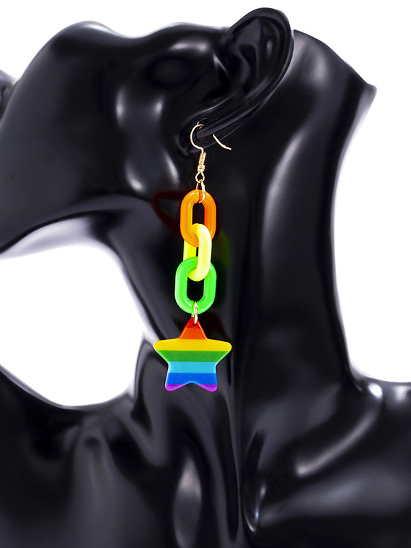Regenboog Ster oorbellen