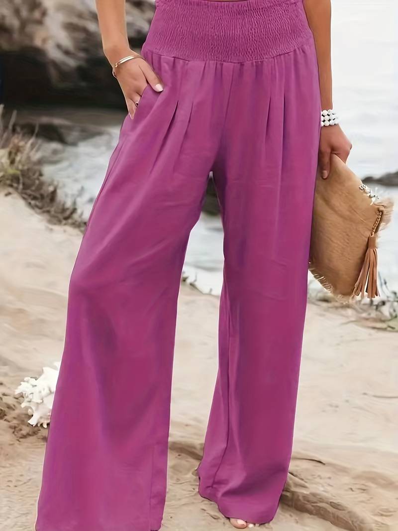Highwaist wide leg pantalon