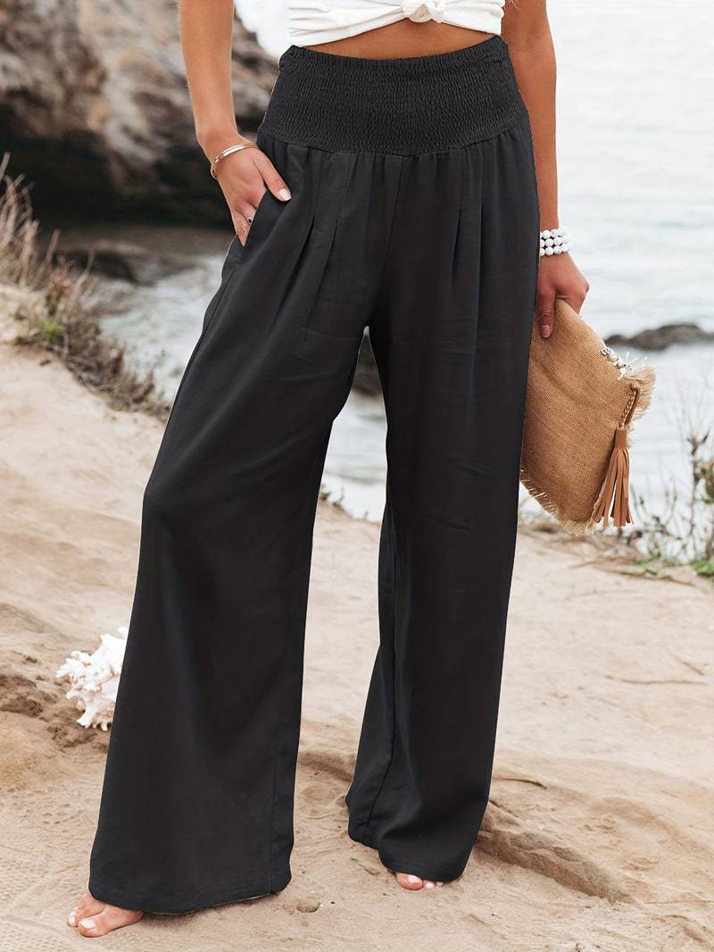 Highwaist wide leg pantalon