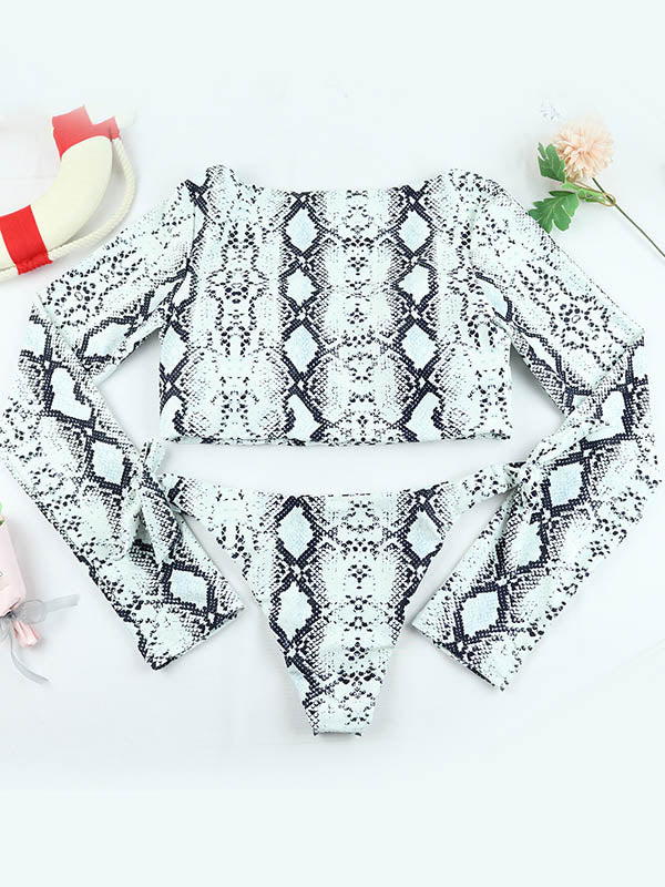 Dierenprint wetsuit met lange mouwen