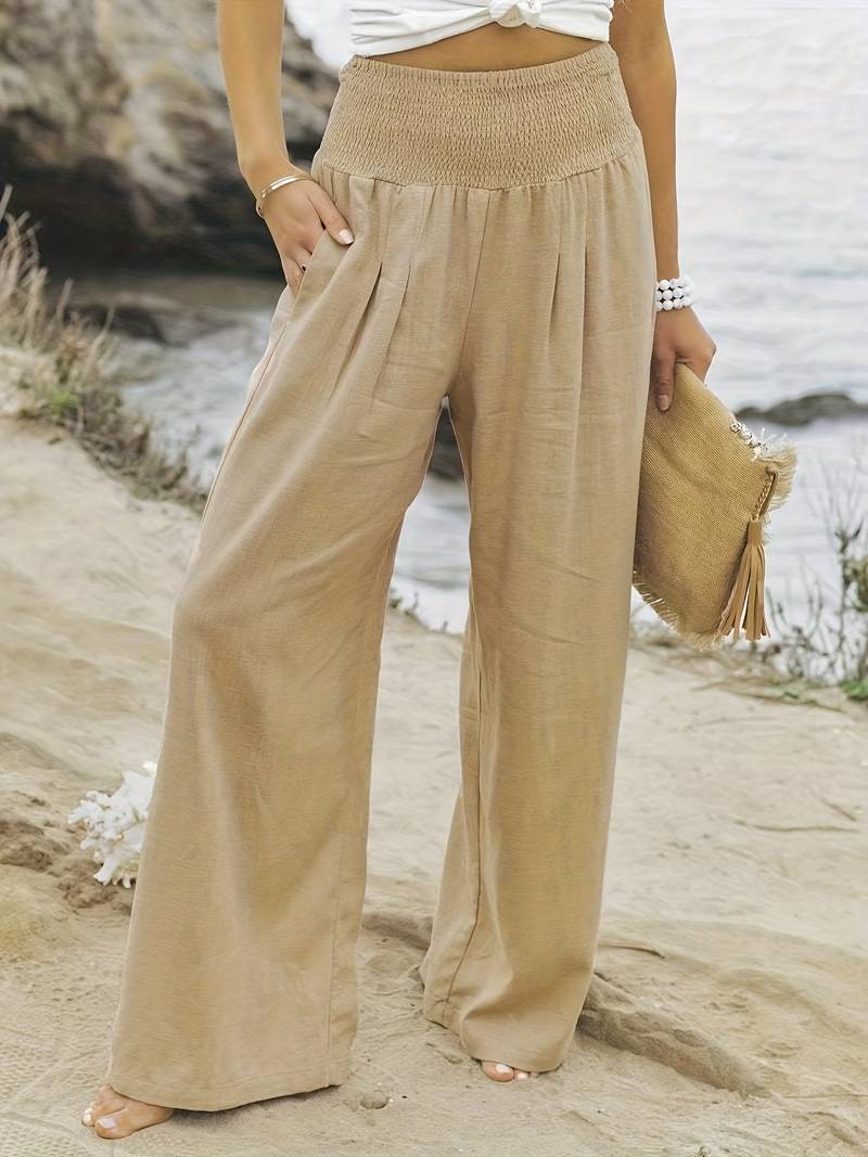 Highwaist wide leg pantalon