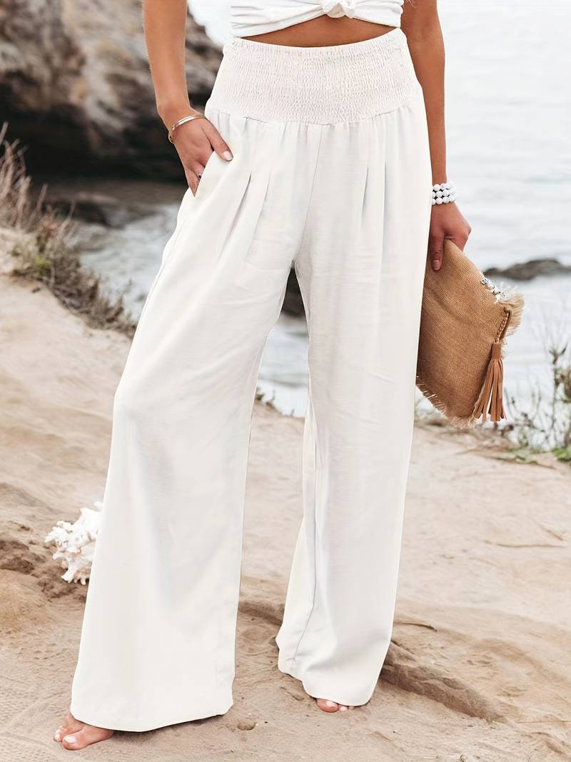 Highwaist wide leg pantalon