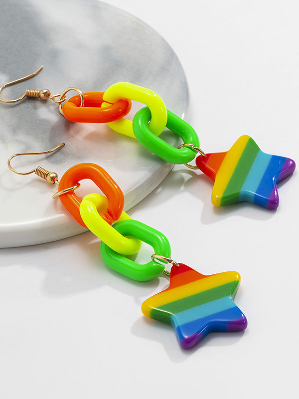 Regenboog Ster oorbellen