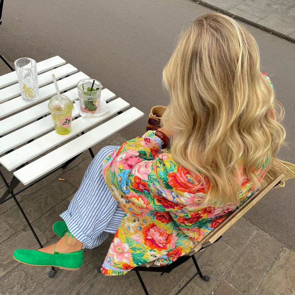 Jas met bloemenprint