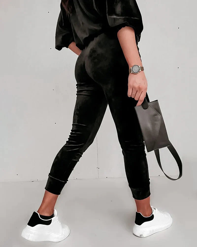 Fluwelen luxe huispak