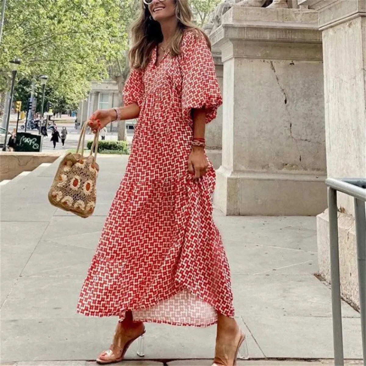 Maxi jurk met print