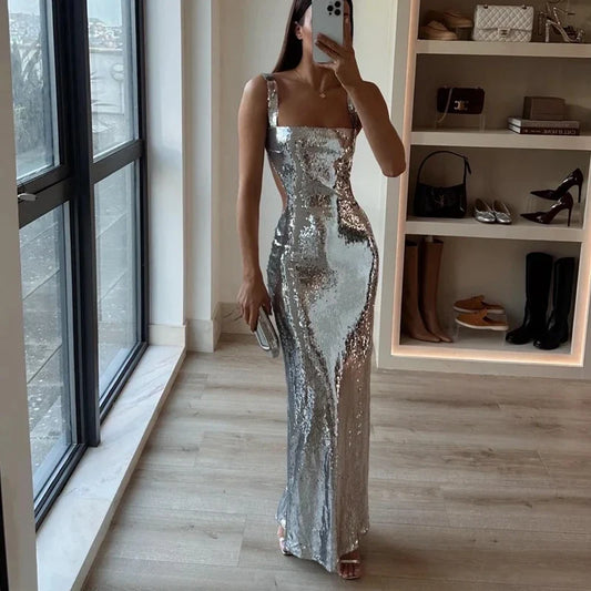 Gala jurk met open rug