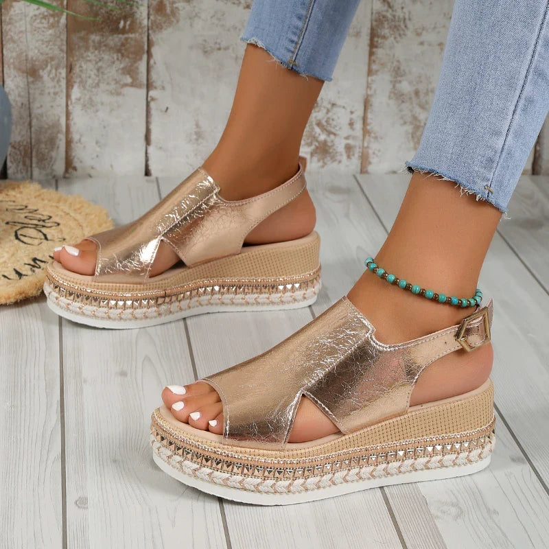 Luxe Gouden Sandalen