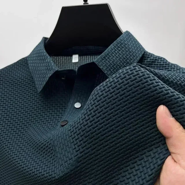 Maze print polo