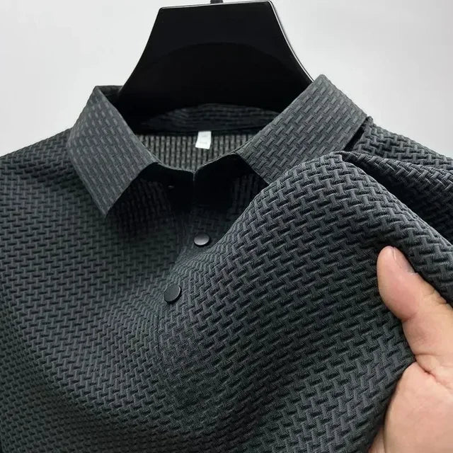 Maze print polo