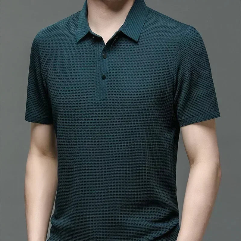 Maze print polo