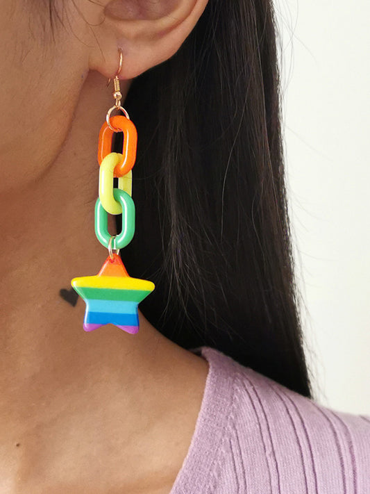 Regenboog Ster oorbellen