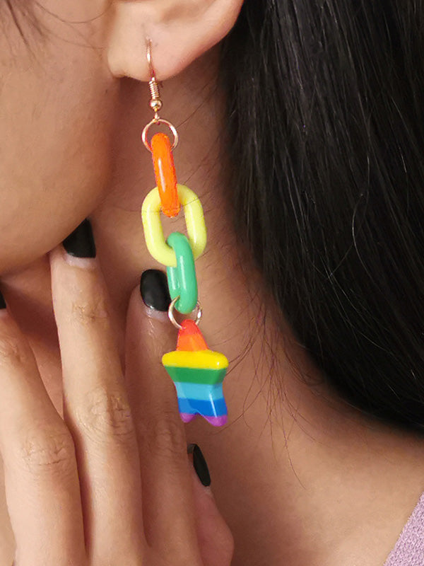 Regenboog Ster oorbellen