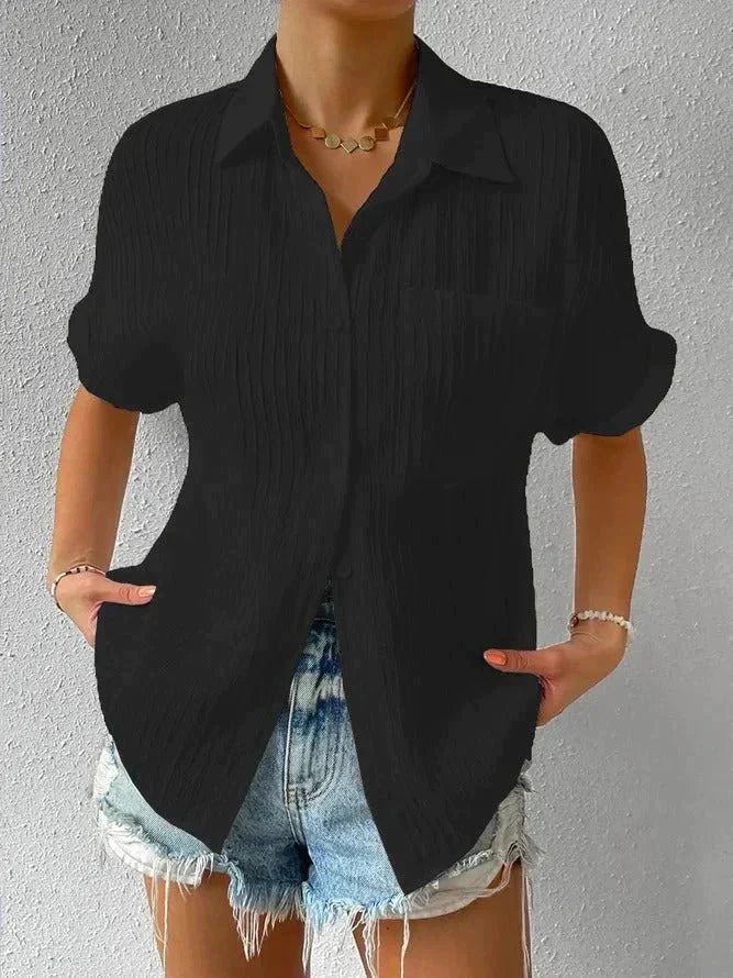 Casual Losse Blouse met Kraag