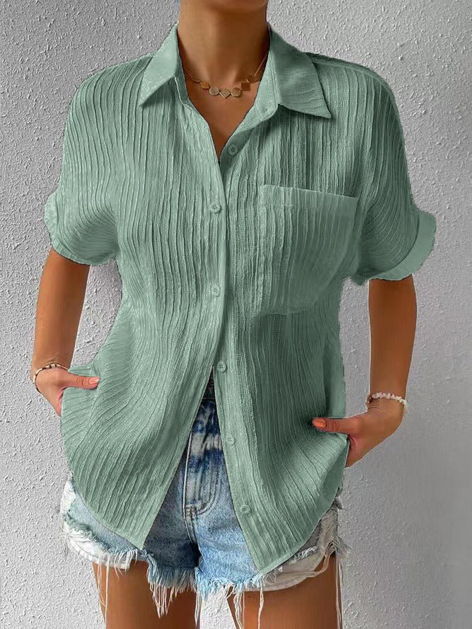 Casual Losse Blouse met Kraag