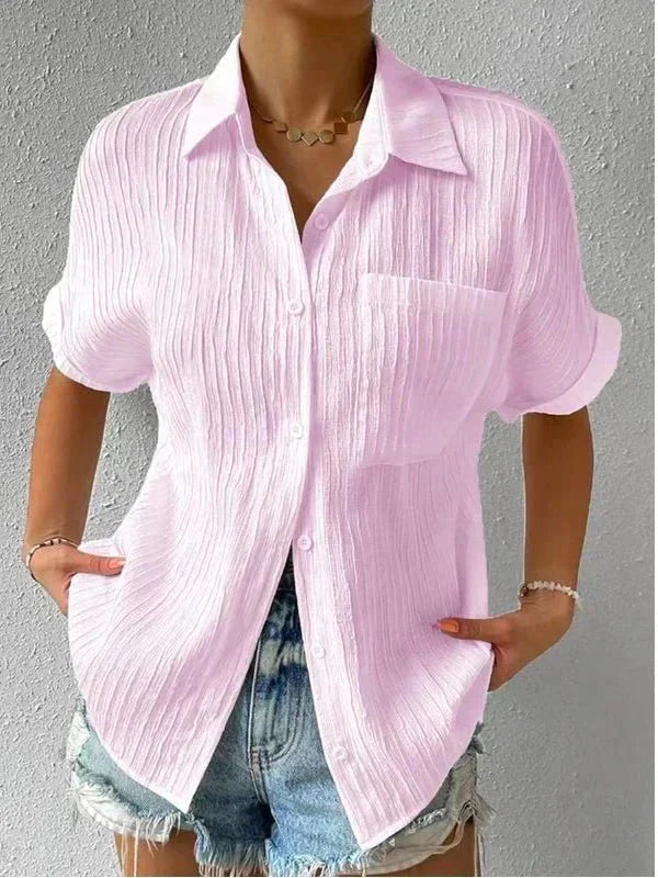 Casual Losse Blouse met Kraag