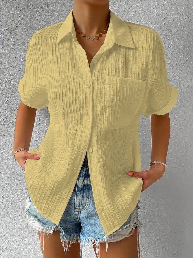 Casual Losse Blouse met Kraag