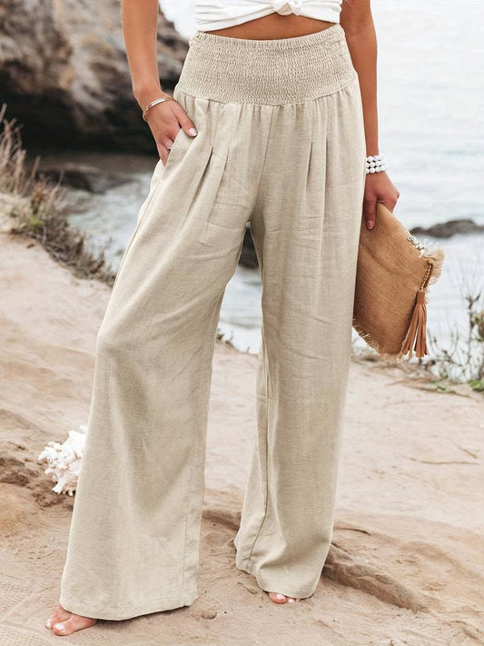 Highwaist wide leg pantalon