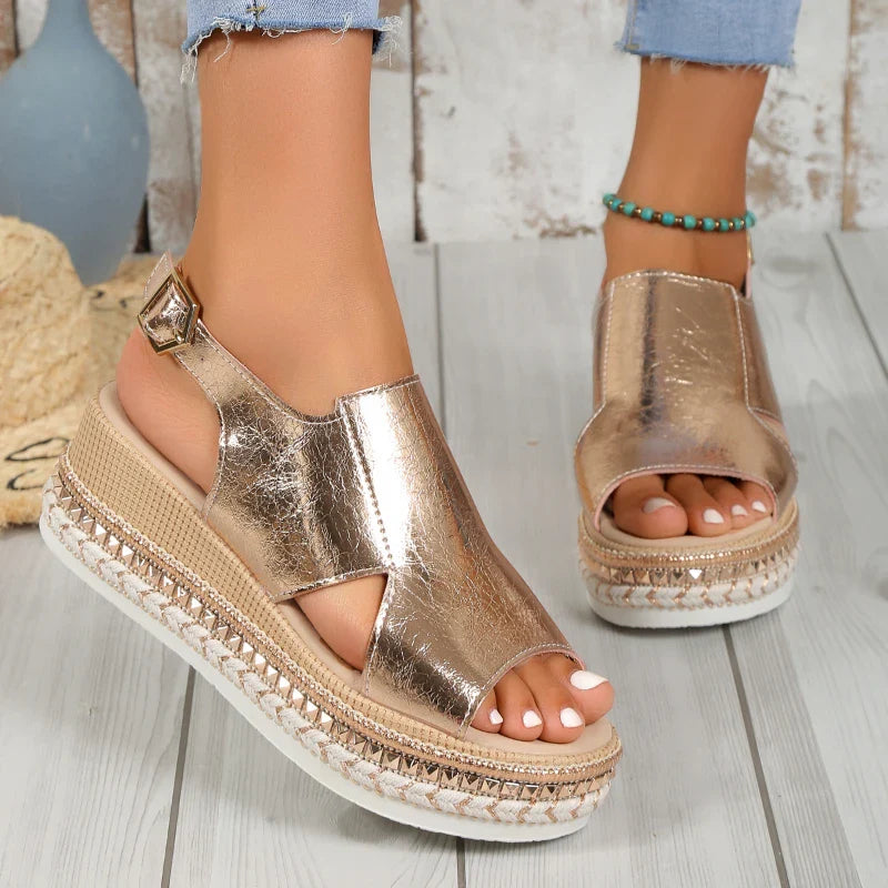 Luxe Gouden Sandalen