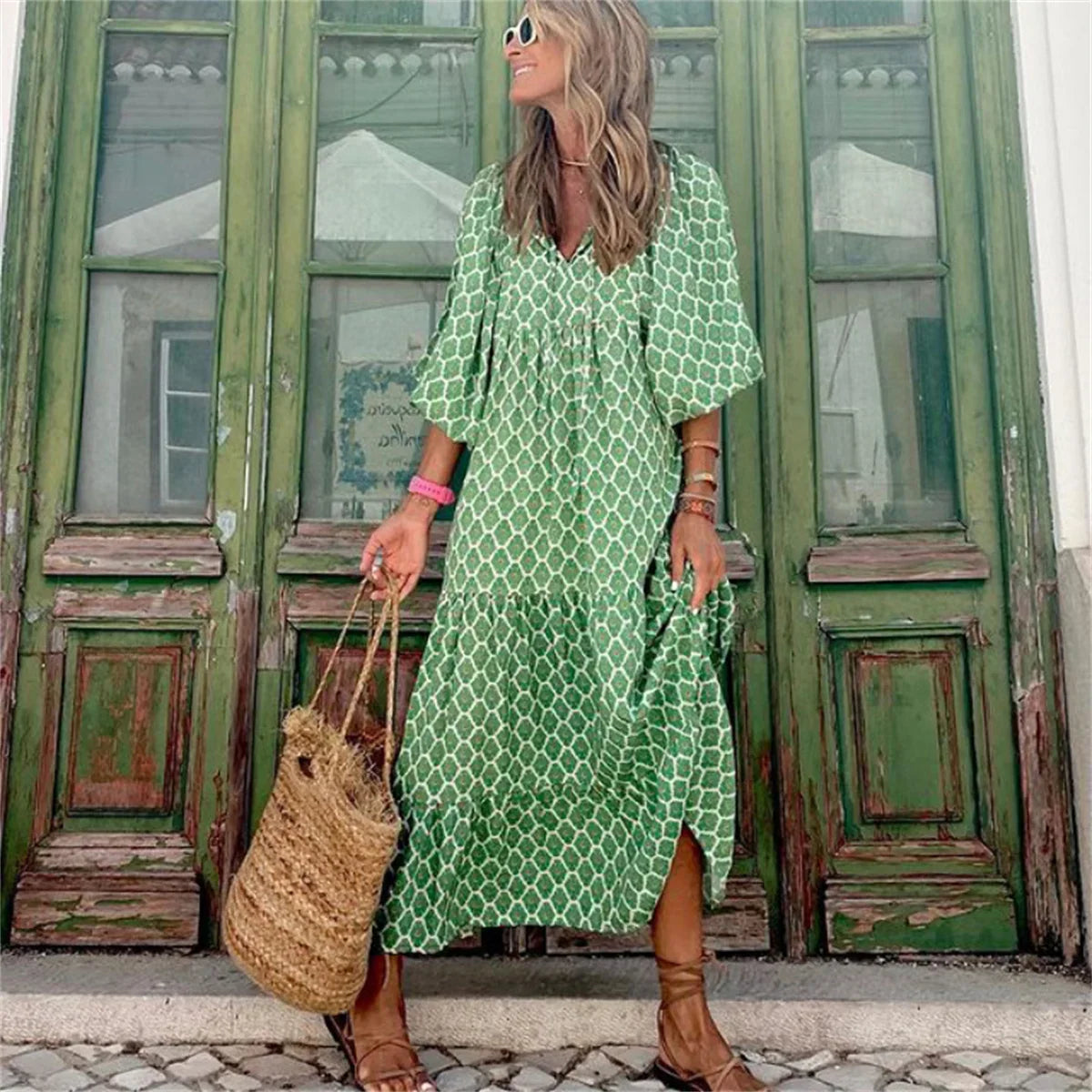 Maxi jurk met print
