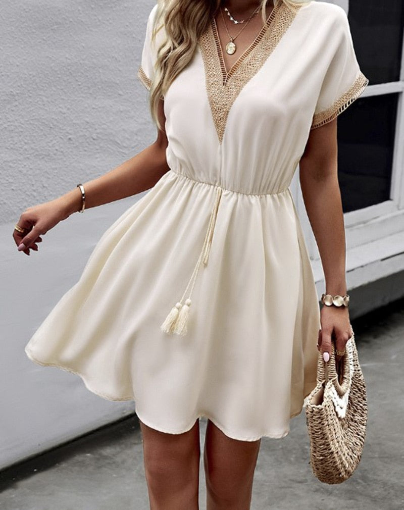 Boho mini jurk