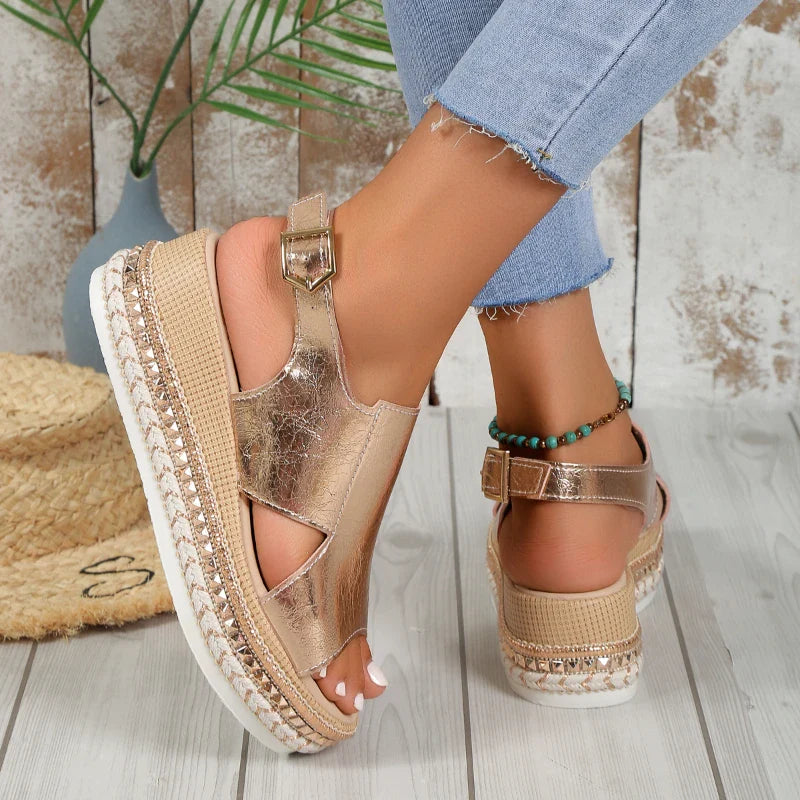 Luxe Gouden Sandalen