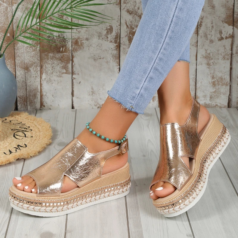 Luxe Gouden Sandalen