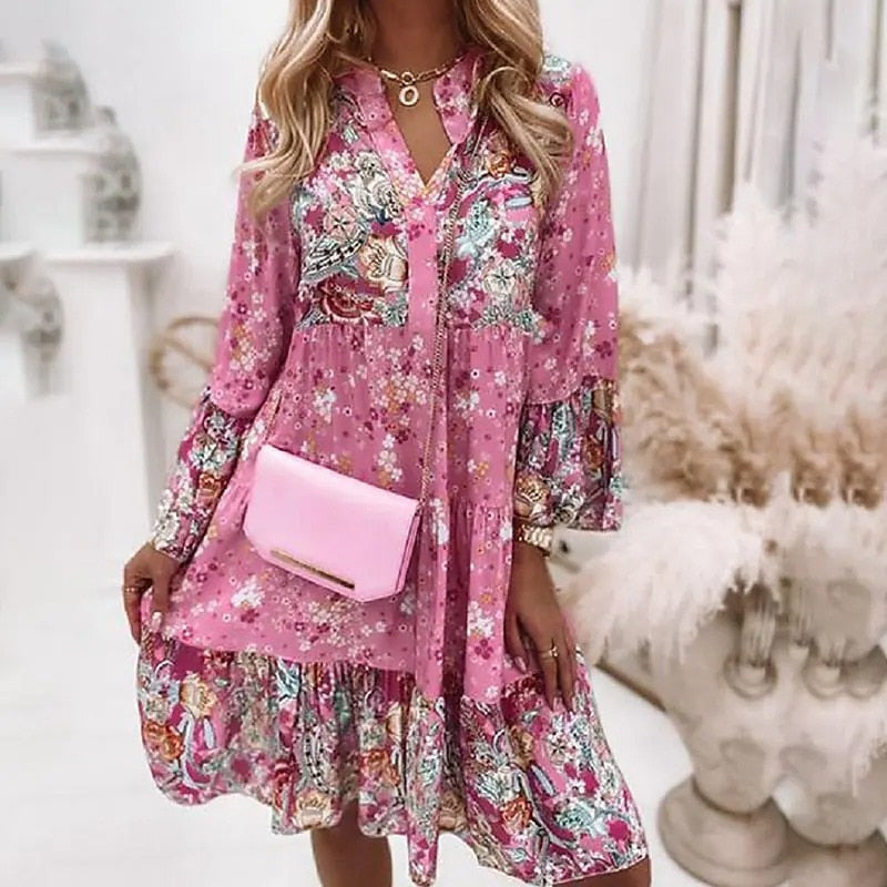 Korte jurk met print