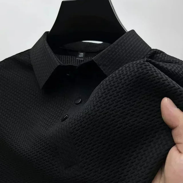 Maze print polo