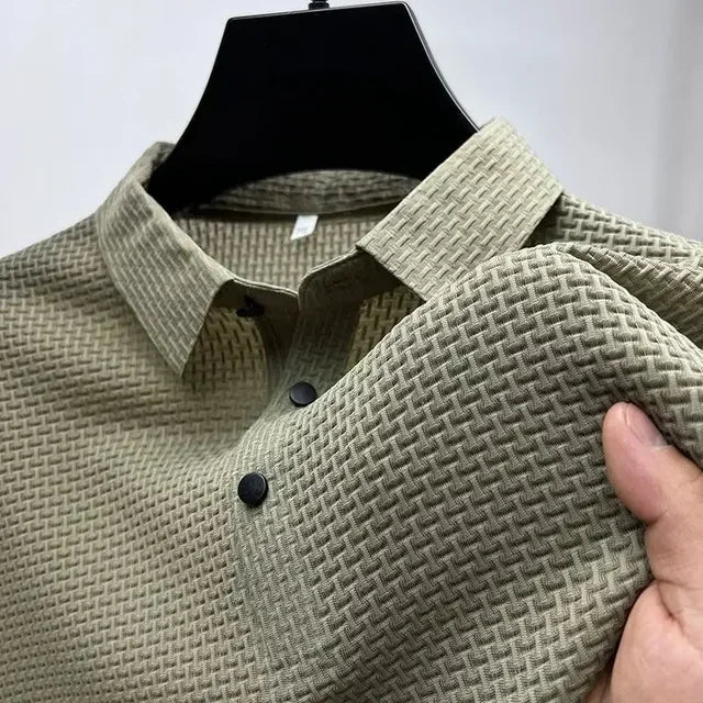 Maze print polo