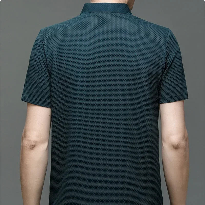 Maze print polo