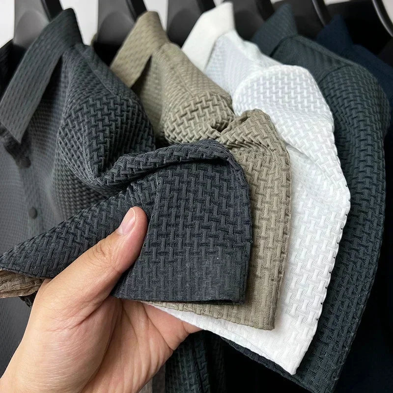 Maze print polo