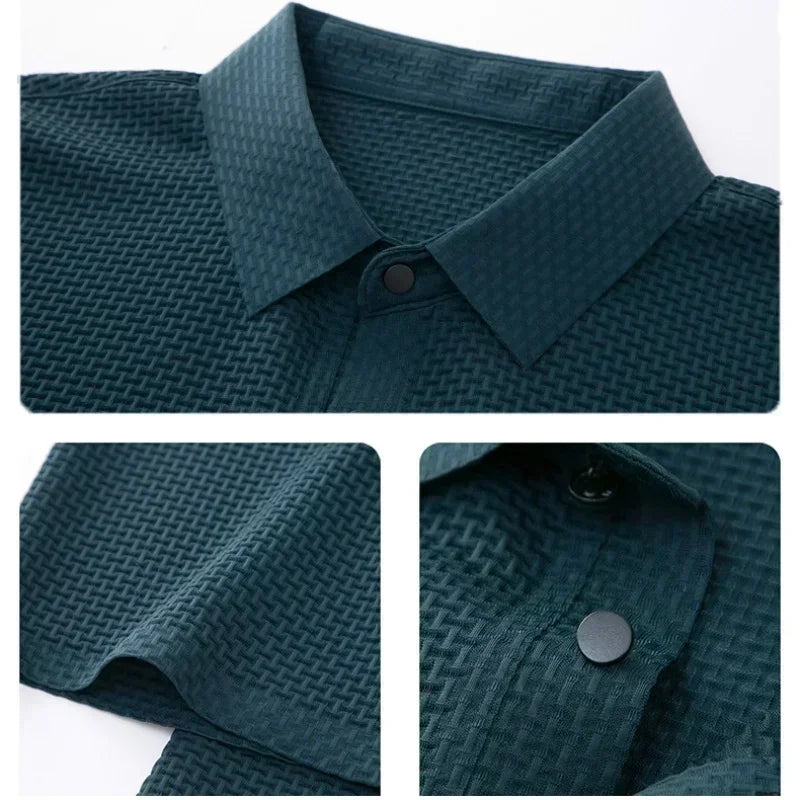 Maze print polo