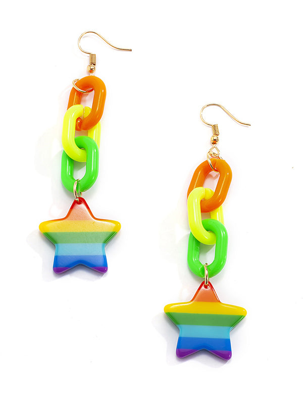 Regenboog Ster oorbellen