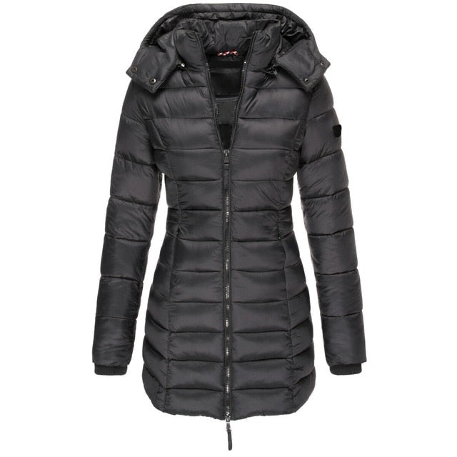Gewatteerde Parka met Capuchon