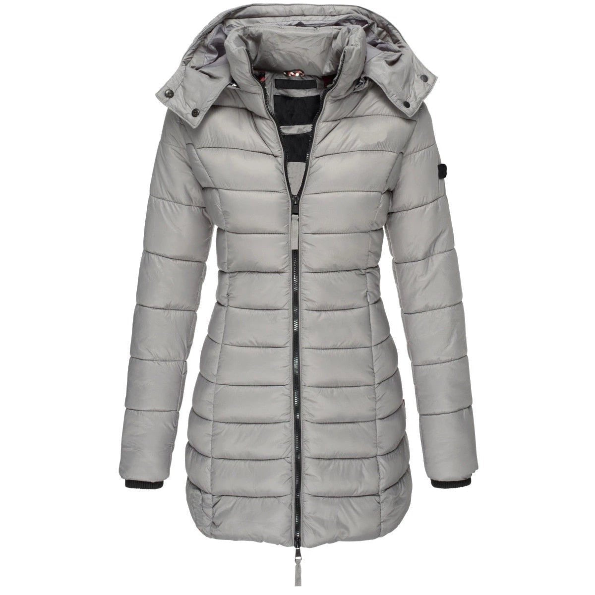 Gewatteerde Parka met Capuchon